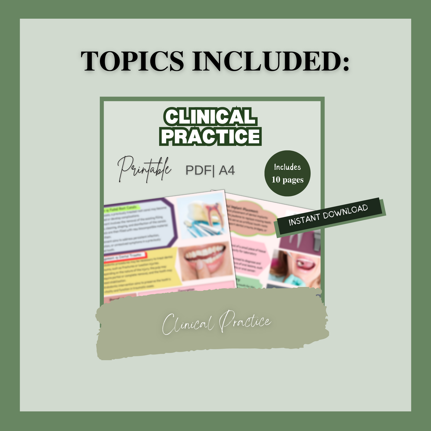 Clinical Practice | 10 Pages | 9 Topics